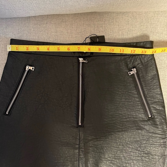 Dynamite Black Faux Leather High Waisted Skirt - Picture 3 of 7